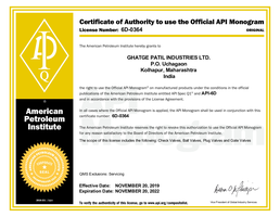 API 6D Certificates